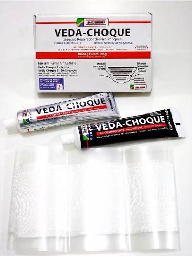 Kit c/ 05 Veda Choque Maxi Rubber 290g Cola Parachoque Solda Plástica