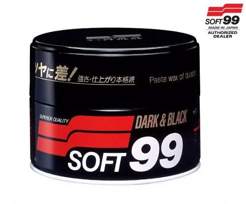 Kit c/ Cera De Carnaúba Premium 300g Soft99 Dark & Black Paste Wax  + 02 Flanela Toalha Microfibra 40 X 60 Cm Autoamerica (sem embalagem / blister)