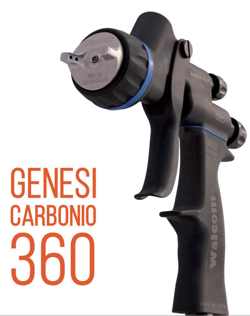 Pistola Pintura Walcom Genesi Carbonio Geo 360 Bico 1.3 digital