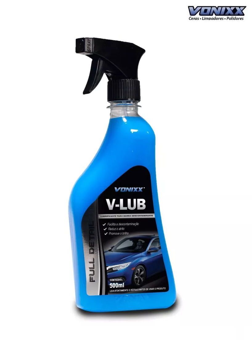 V-bar 200g Vonixx Clay Bar Descontaminante Superficie + V Lub 500 ml