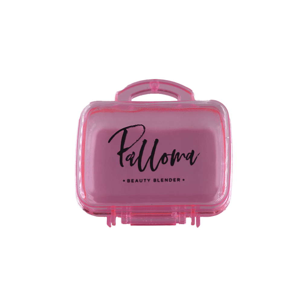 Kit Esponja Beauty Blend Rosa Claro com Case Palloma