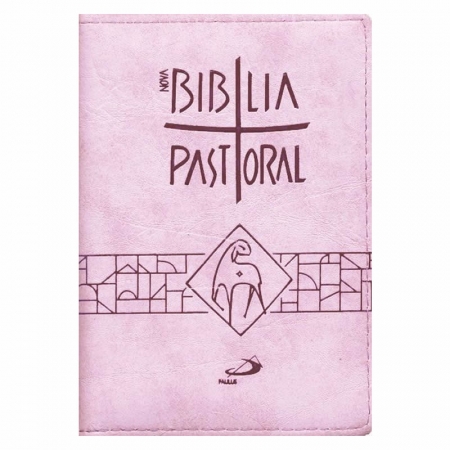 Nova Bíblia Pastoral - Média - Zíper Rosa