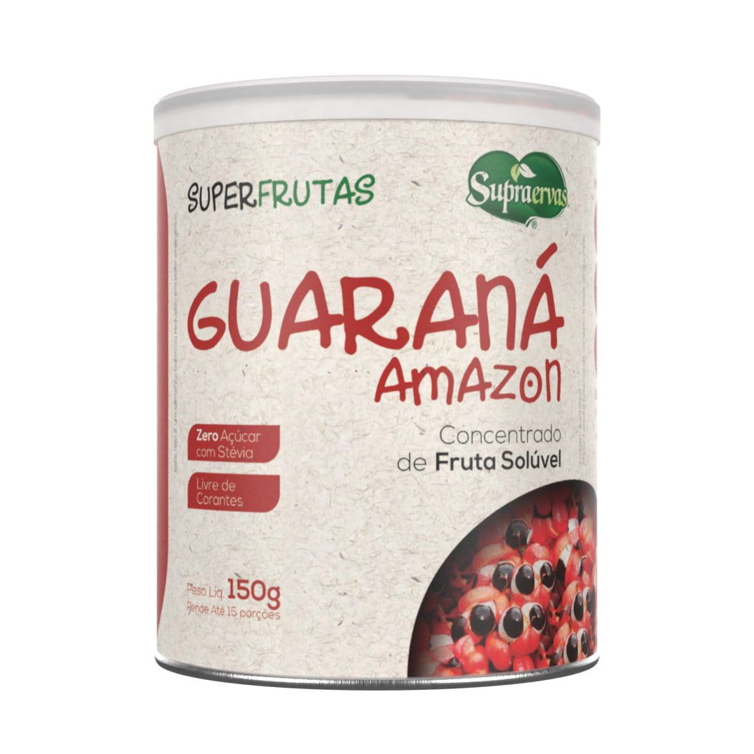 Guaraná Amazon 150g - Zero Açúcar, Adoçado com Stévia, Livre de Corantes