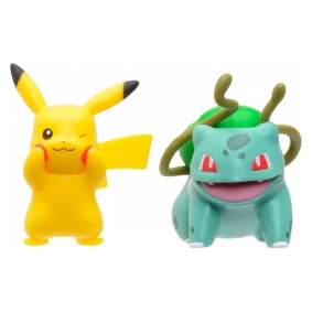 Bonecos Pokémon Battle Figure Pack - Pikachu + Bulbasaur 2" | Jazwares
