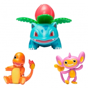 Bonecos Pokémon Battle Figure Set - Ivysaur + Charmander + Aipom | Jazwares