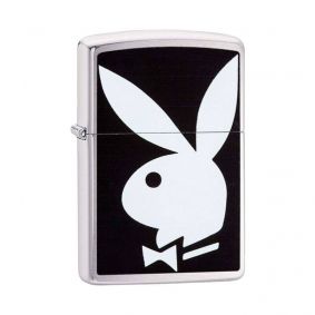 Isqueiro Zippo 28269 Classic Cromado Playboy Bunny Escovado