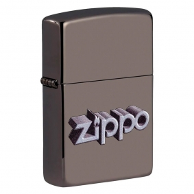 Isqueiro Zippo 49417 Classic Logo 3D Design Black Ice®