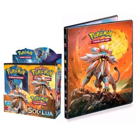 Pokémon TCG: Booster Box (36 unidades) SM1 Sol e Lua + Pasta Oficial Ultra PRO SM1 Solgaleo e Lunala