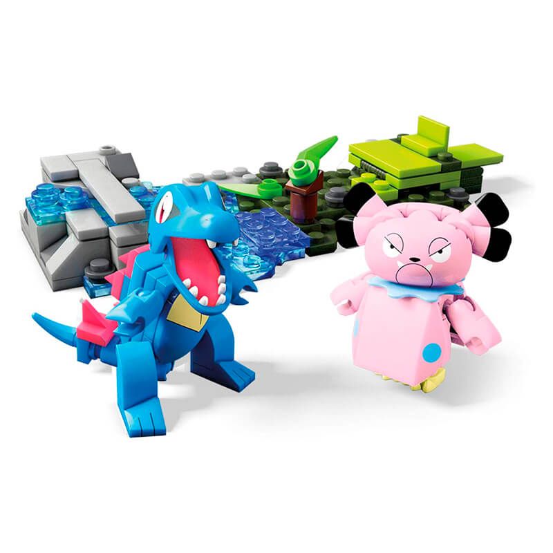 Blocos de Montar Mega Construx Pokémon - Totodile VS. Snubbull | Mattel