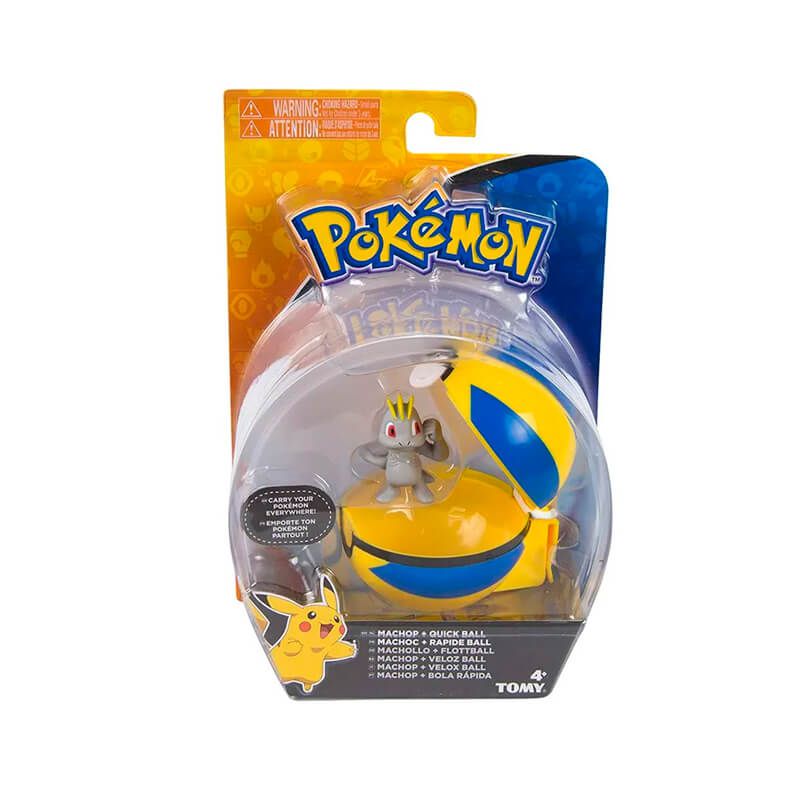 Boneco Pokémon Clip N' Carry - Machop + Bola Rápida | TOMY/Sunny