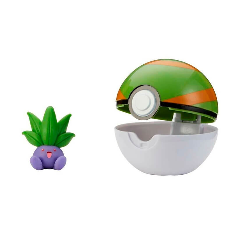 Boneco Pokémon Clip 'N' Go com Oddish + Nest Ball | Jazwares