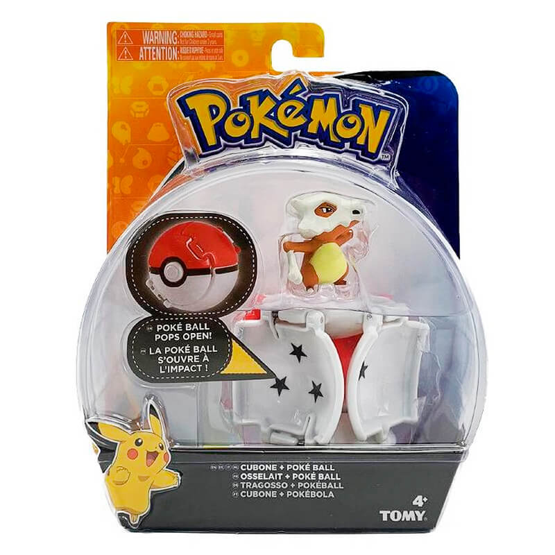 Boneco Pokémon Throw N' Pop - Cubone + PokéBola | TOMY