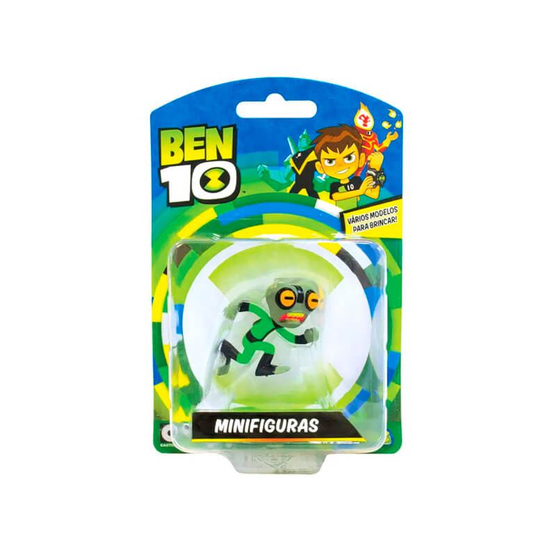 Combo Bonecos Ben 10 Mini Figuras - Ben Tennyson + Bala de Canhão + Insectóide + Massa Cinzenta | Playmates/Sunny