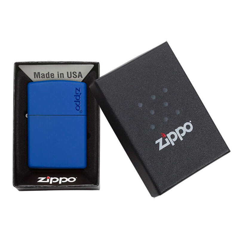 Isqueiro Zippo 229ZL Classic Zippo Logo Azul Royal Fosco