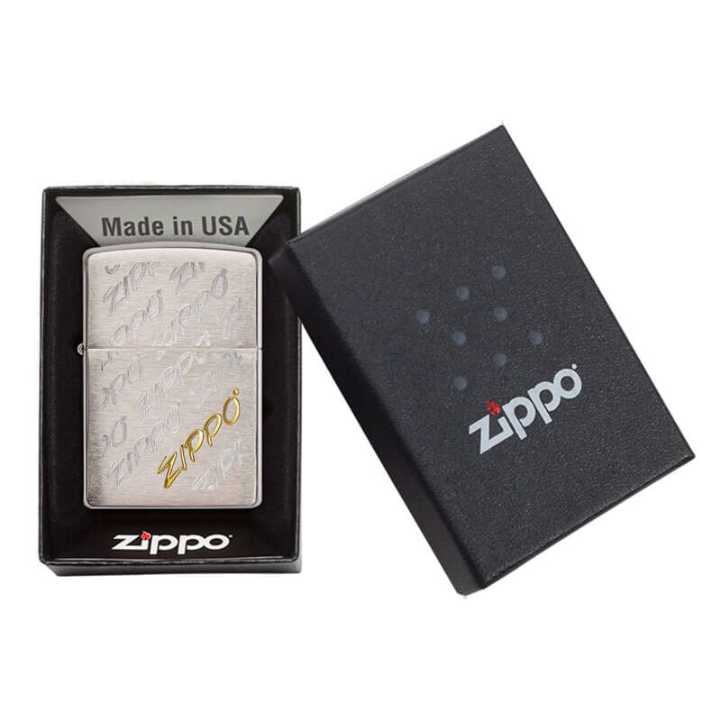 Isqueiro Zippo 28642 Classic Cromado Zippo Script Escovado