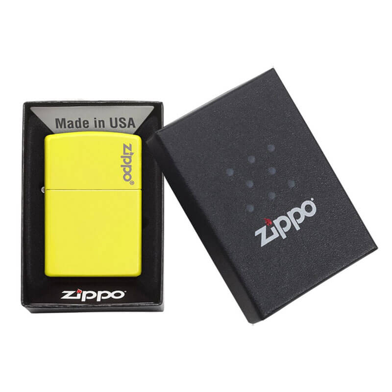 Isqueiro Zippo 28887ZL Classic Zippo Logo Amarelo Neon
