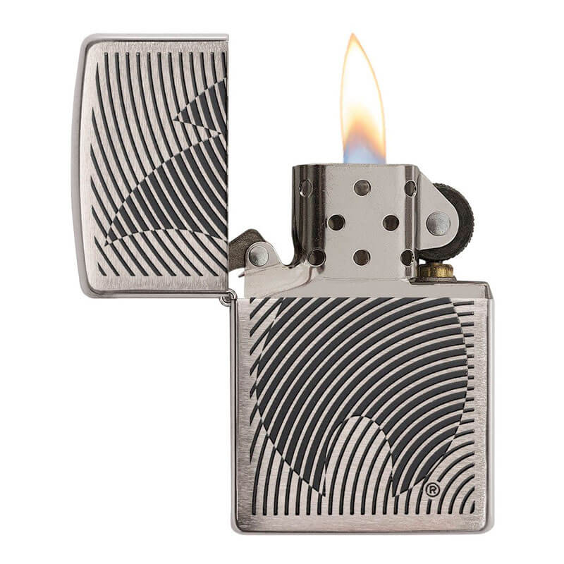 Isqueiro Zippo 29429 Classic Cromado Illusion Flame Escovado