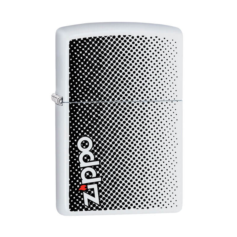 Isqueiro Zippo 29689 Classic Zippo Logo Dots Branco Fosco