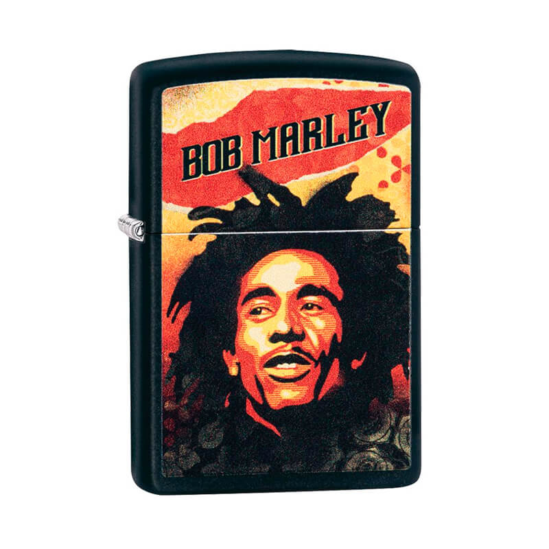 Isqueiro Zippo 49154 Classic Bob Marley Preto Fosco