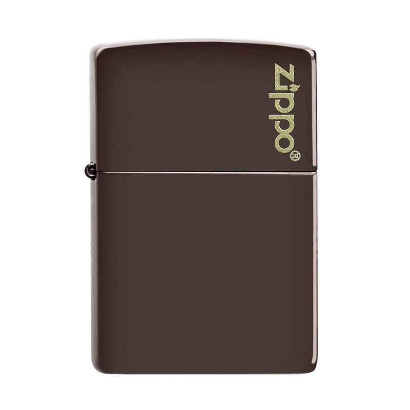 Isqueiro Zippo 49180ZL Classic Zippo Logo Marrom Fosco