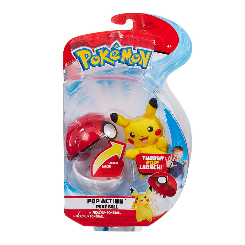 Pelúcia Pokémon POP Action Poké Bola - Pikachu | Jazwares