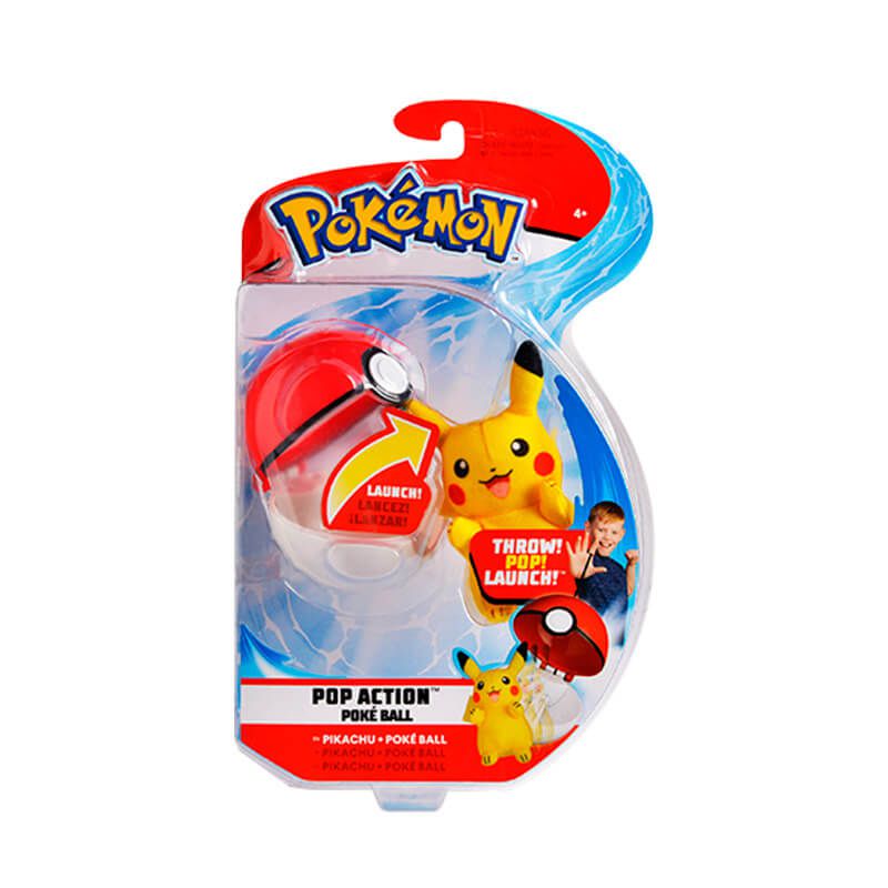 Pelúcias Pokémon POP Action Pokébola - Pikachu + Rowlet + Litten + Popplio WCT/DTC