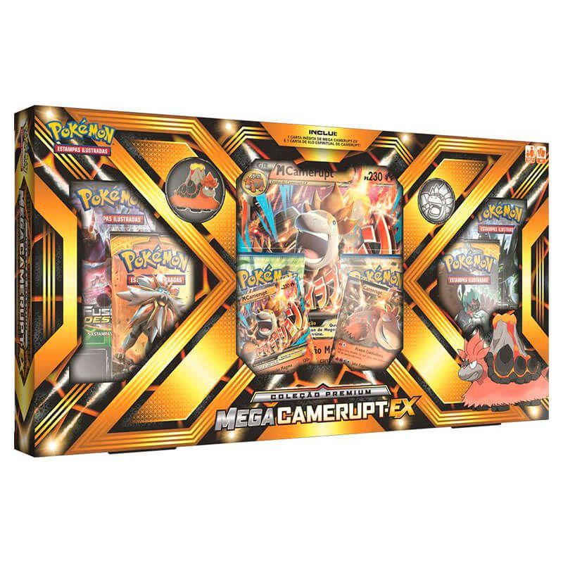 Pokémon TCG: Box Coleção Premium - Mega Camerupt-EX + Mega Sharpedo-EX