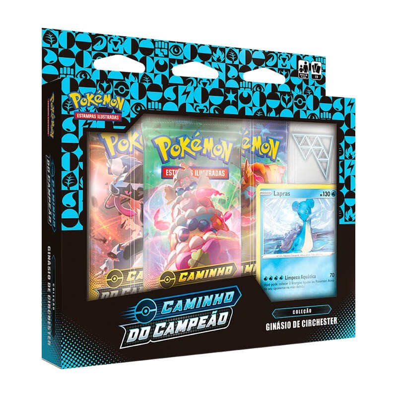 Pokémon TCG: Box Coleção SWSH3.5 Caminho do Campeão - Ginásios de Circhester Gelo + Pedra