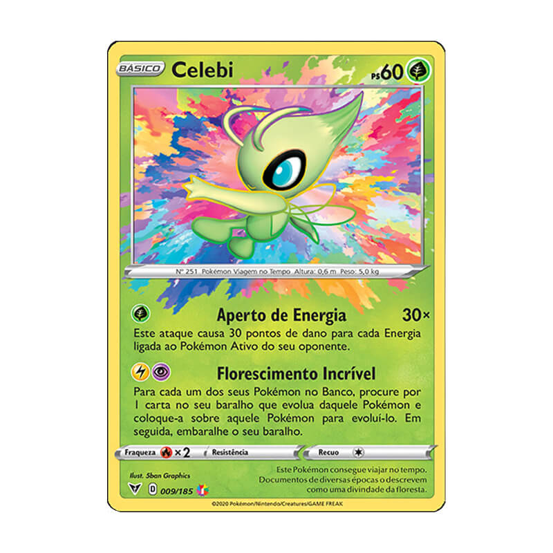 Pokémon TCG: Celebi (009/185) - SWSH4 Voltagem Vívida