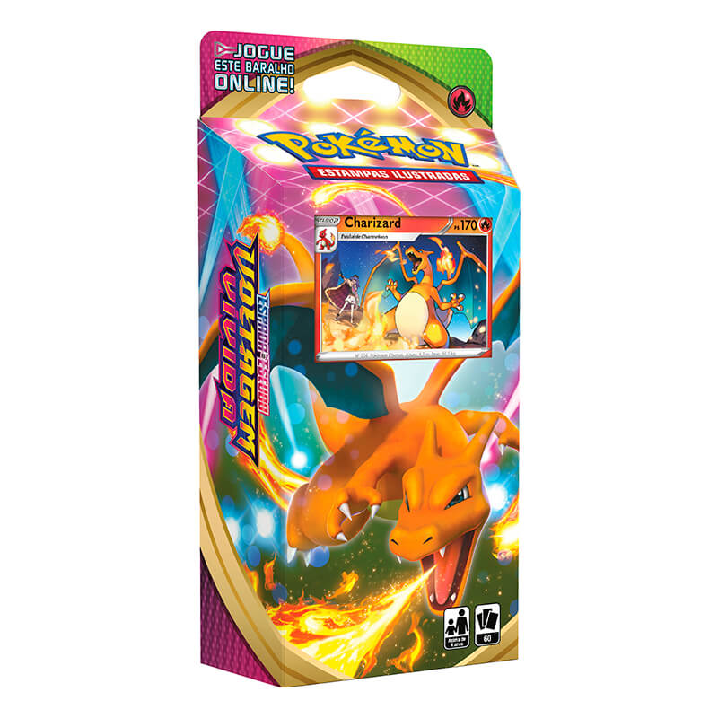 Pokémon TCG: Deck SWSH4 Voltagem Vívida - Baralho Temático Charizard + Drednaw