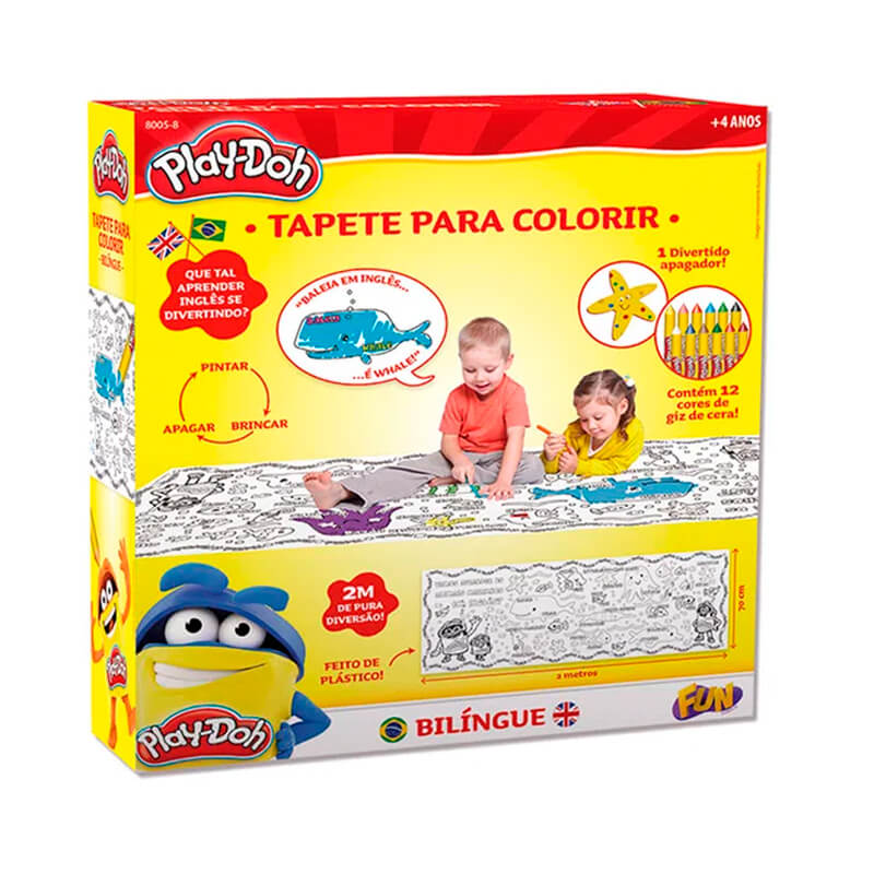 Tapete Bilíngue Para Colorir | Play-Doh