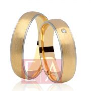 Alianças Ouro Casamento Noivado 18k Bodas de Prata Redonda Pedra Brilhante 6mm 11 Gramas