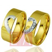 Alianças Ouro Casamento Noivado 18k Quadrada Polida Coração 7mm 17 gramas o Par