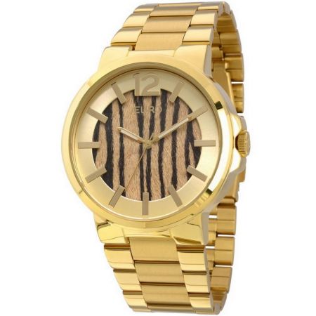 Relógio Euro Feminino Dourado Aço Analógico Casual Fauna EU2036LYK/4X