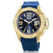 Relógio Everlast Masculino Azul Cronógrafo Silicone E569