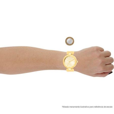 Relógio Technos Feminino Aço Inoxidável Dourado Analógico 2035LTE/4D