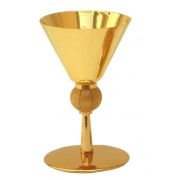 Cálice liso com detalhe - dourado ou niquelado - altura 16cm - diâmetro da copa 12cm - (acompanha patena)