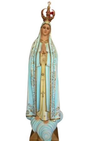 Nossa Senhora de Fátima - em resina - com olhos de vidro - altura 85cm