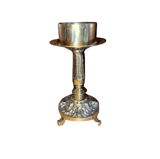Castiçal para vela - bronze - 11 x 22cm