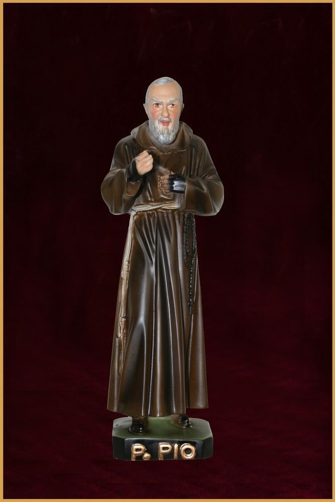 Padre Pio - em resina - 30cm