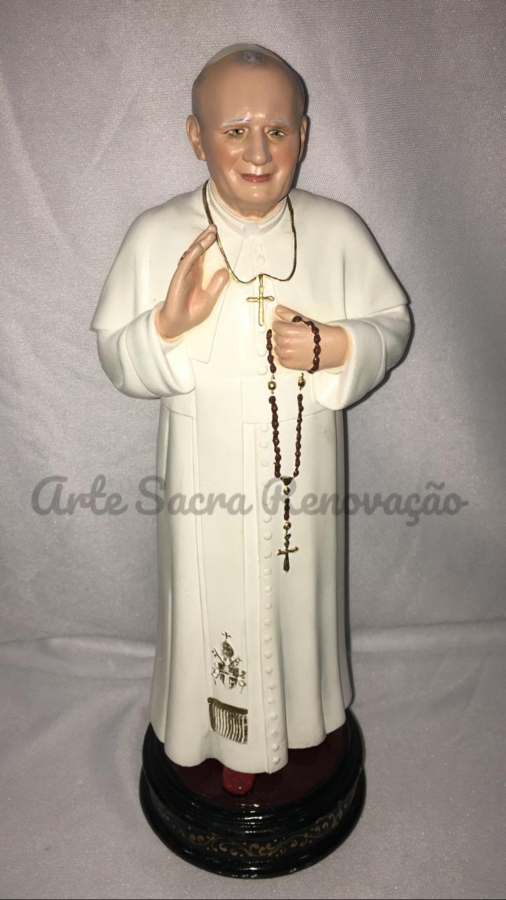 Papa João Paulo II - altura 30cm - fabricada em durata