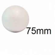 Bola de Isopor 7,5cm (75mm) Pacote com 25 Unidades Styroform