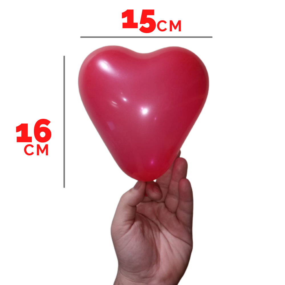 20 Balões Do Amor Formato de Coração Vermelho Art Latex
