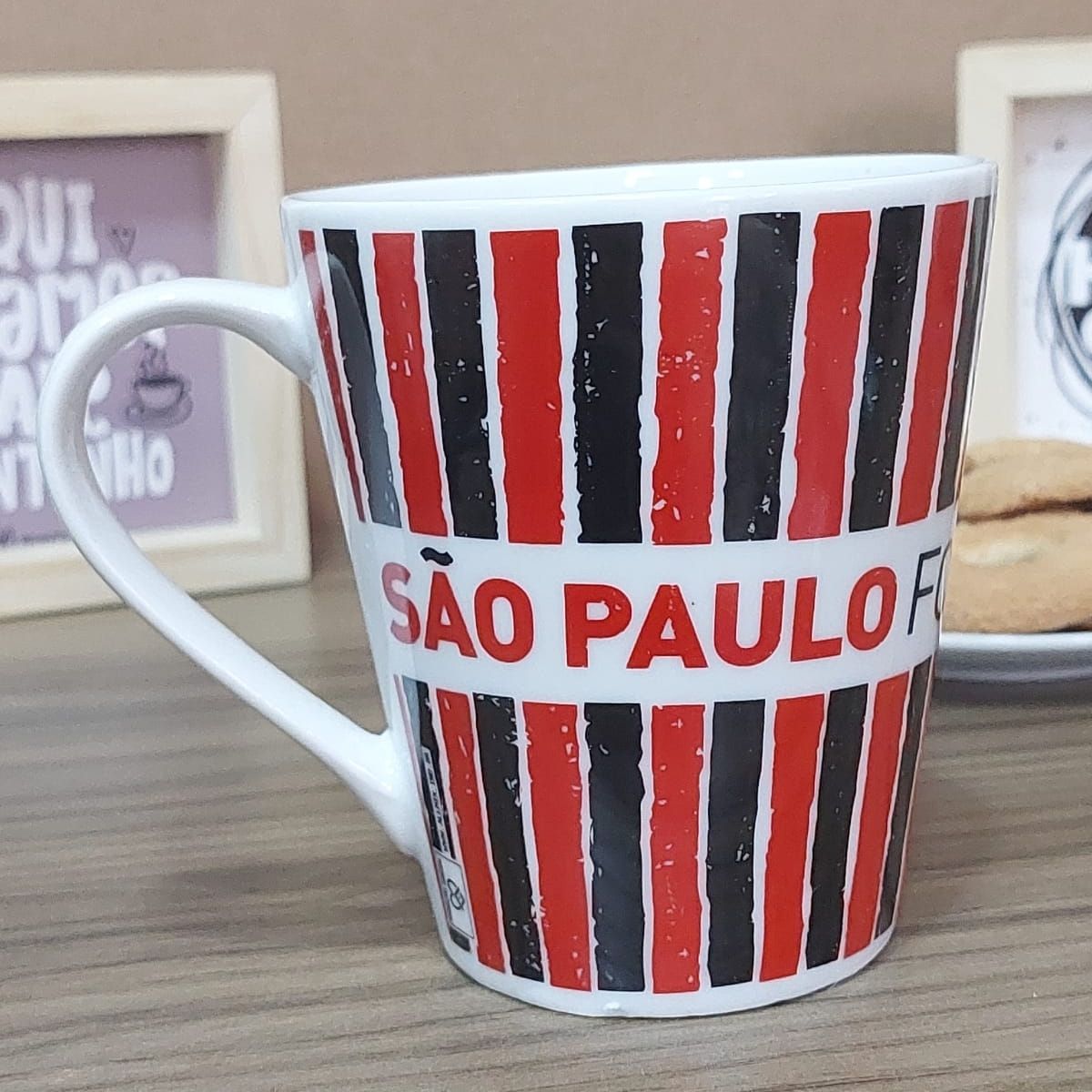 Caneca Porcelana 290ml na caixa São Paulo Tricolor Oficial Allmix
