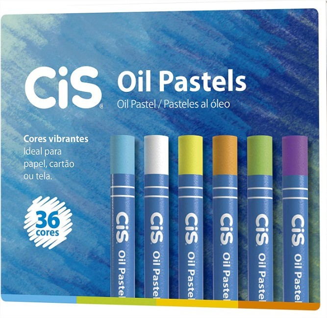 Giz de Cera Pastel Oleoso Oil Pastels 36 cores Cis