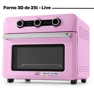 MINI FORNO 3D LIVE 25 LITROS PARA SUBLIMAÇÃO