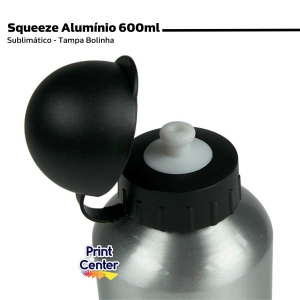 Squeeze Alumínio p/ Sublimação 600ml - Tampa Bolinha