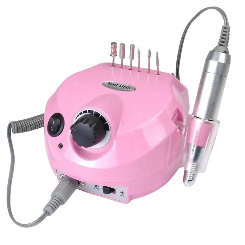 Lixadeira eletrica motor porquinho 30.000rpm rosa - nail polisher
