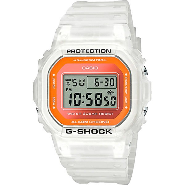 Relógio Casio G-Shock DW-5600LS-7DR Semitransparente - TREINIT 