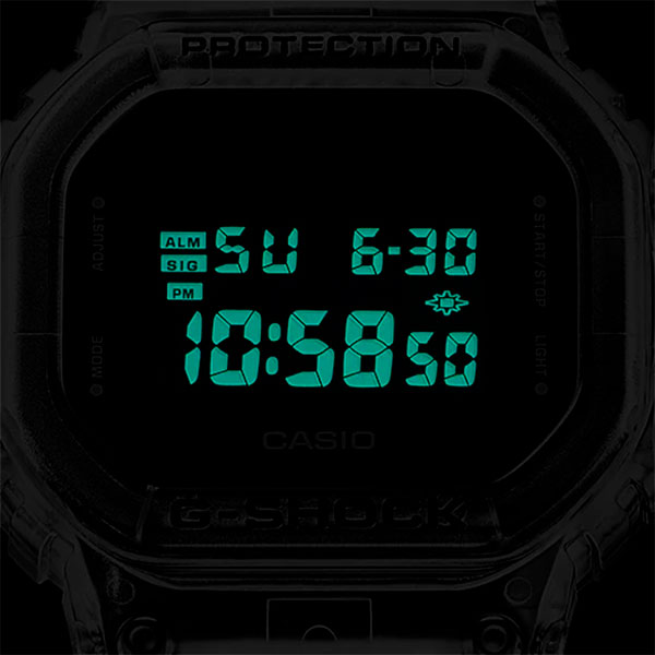 Relógio Casio G-Shock DW-5600SKE-7DR Série Transparent Pack  - TREINIT 